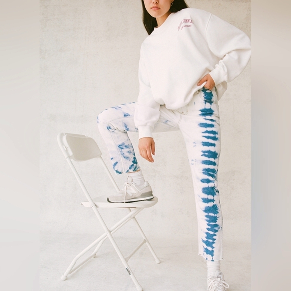 PacSun Tie Dye High Waisted Straight Leg Jeans size 23 - Picture 2 of 10